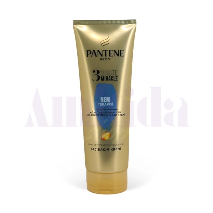 ماسک مو 3 دقیقه ای آبی پانتن مناسب موهای خشک و ضعیف مدل Pantene nem terapisi sac bakim kremi حجم 200 میل