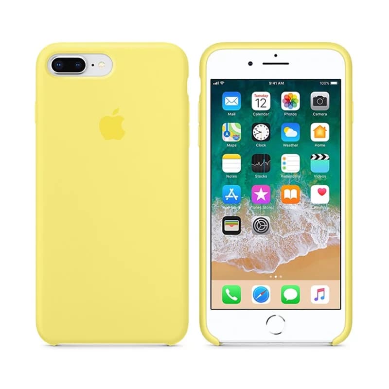 قاب سیلیکون زرد آیفون 8PLUS