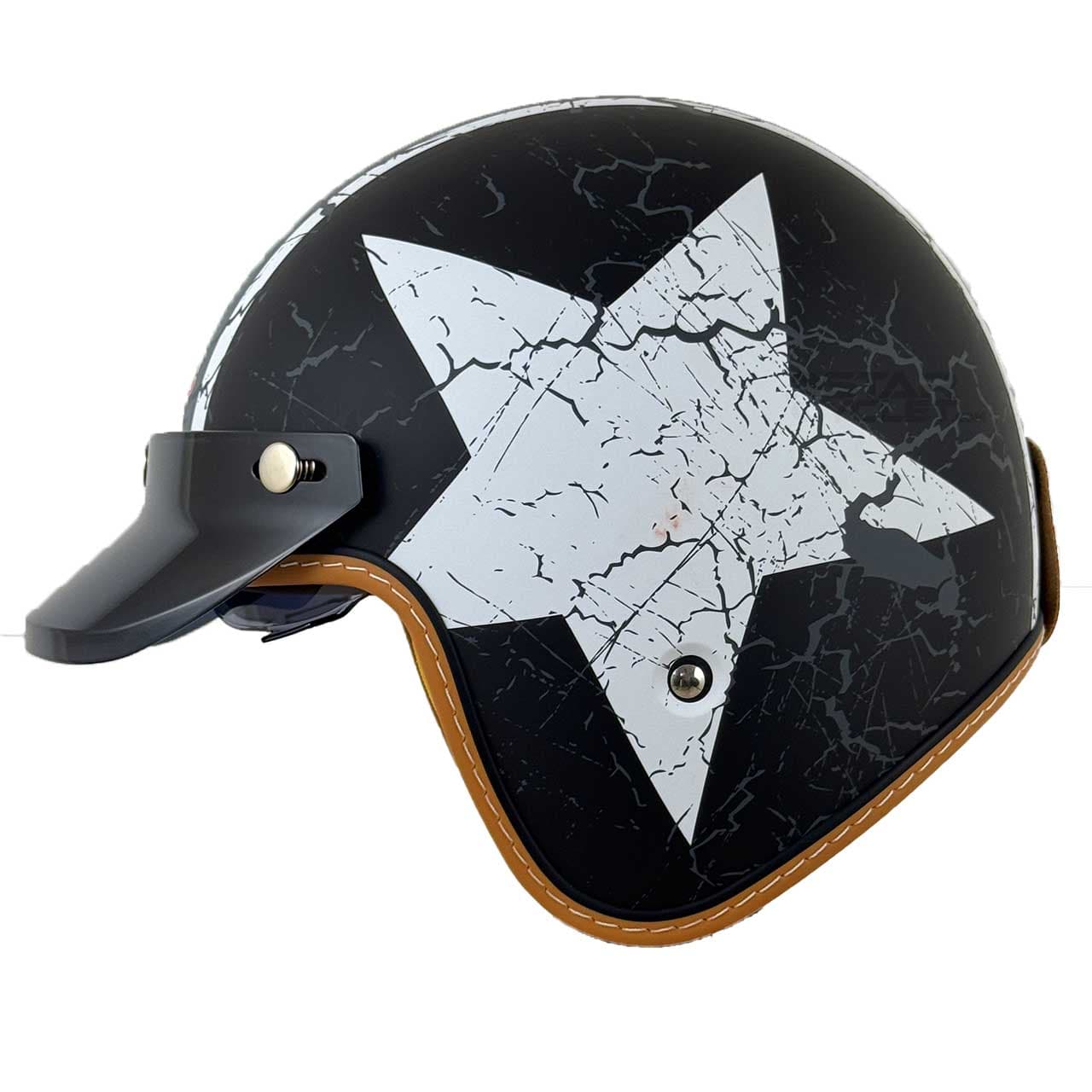 کلاه کاسکت وسپایی MA2 مدل 987 STAR-MATT-BLACK — تصویر ۳