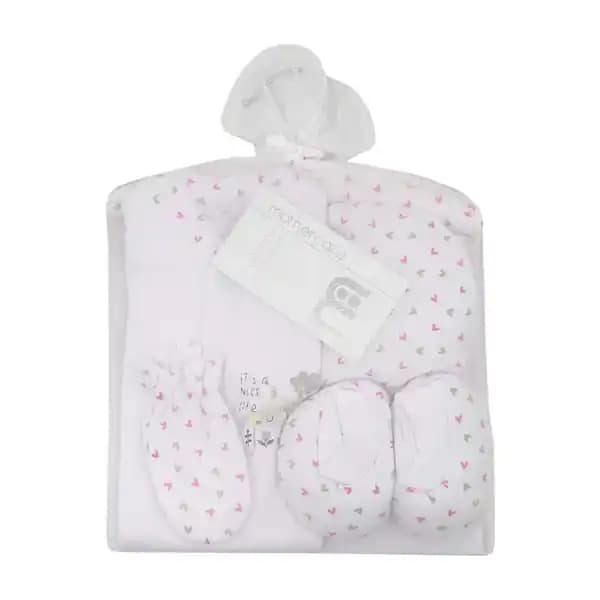 ست بیمارستانی 7 تکه نوزاد طرح گربه و قلب رنگی برند مادرکر MOTHERCARE