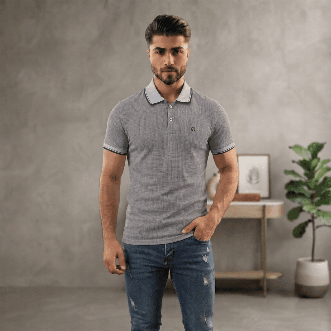 تیشرت یقه دار گنزو — تصویر ۳