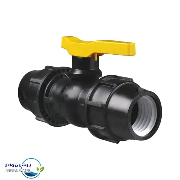 شیر توپی تک ضرب دسته پلیمری رابط دار دو سر مهره ماسوره 1.1/2*1.1/2 – ویسپار