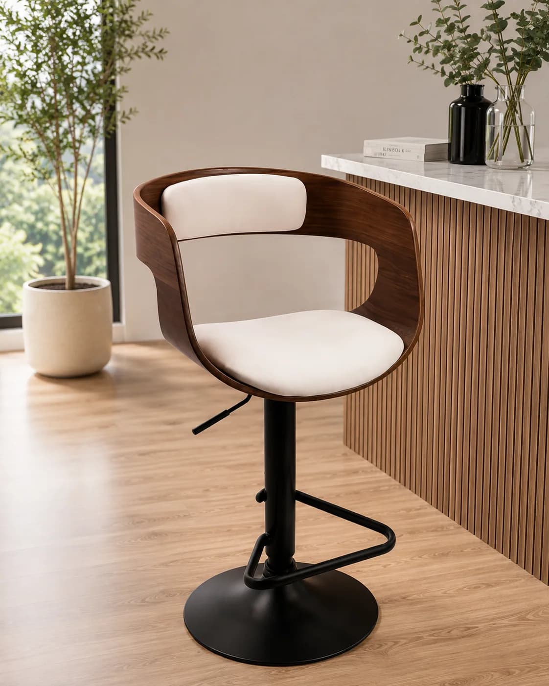 صندلی کانتر جکدار MDF E-805