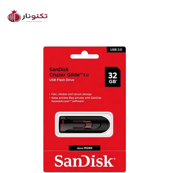 فلش مموری سن دیسک (SanDisk) مدل Cruzer Glide USB 3.0 ظرفیت 32 گیگابایت