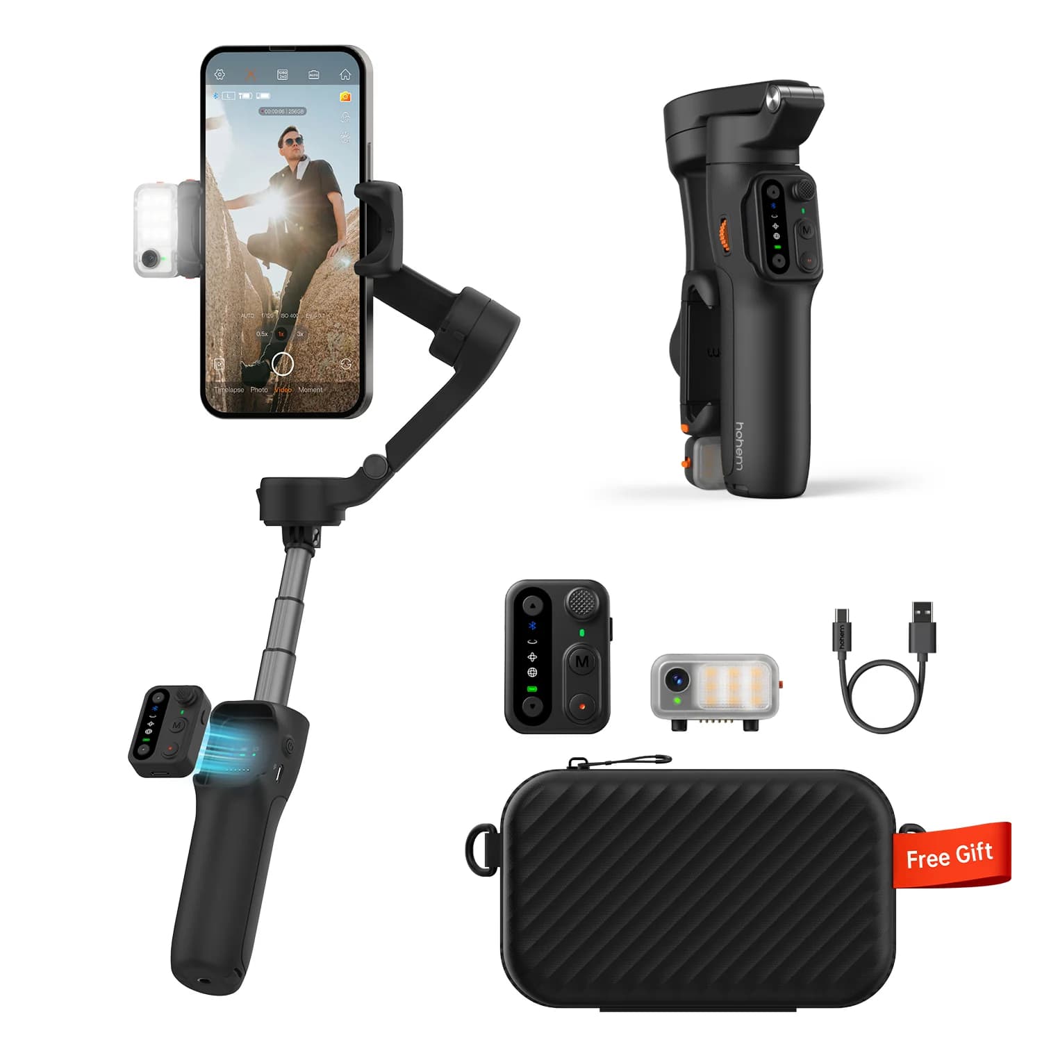 گیمبال هوهم مدل V3 به همراه لرزش گیر و ریموت — تصویر ۲