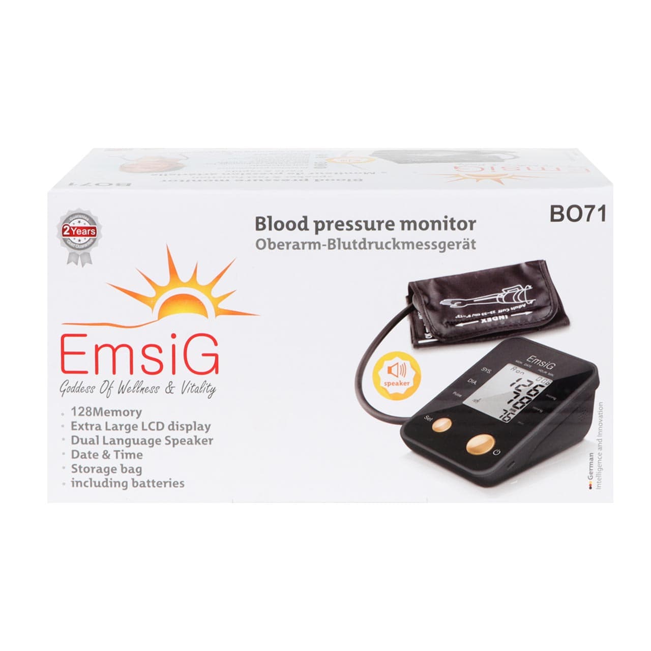 فشارسنج خون دیجیتالی EmsiG مدل BO71 – مشکی — تصویر ۳