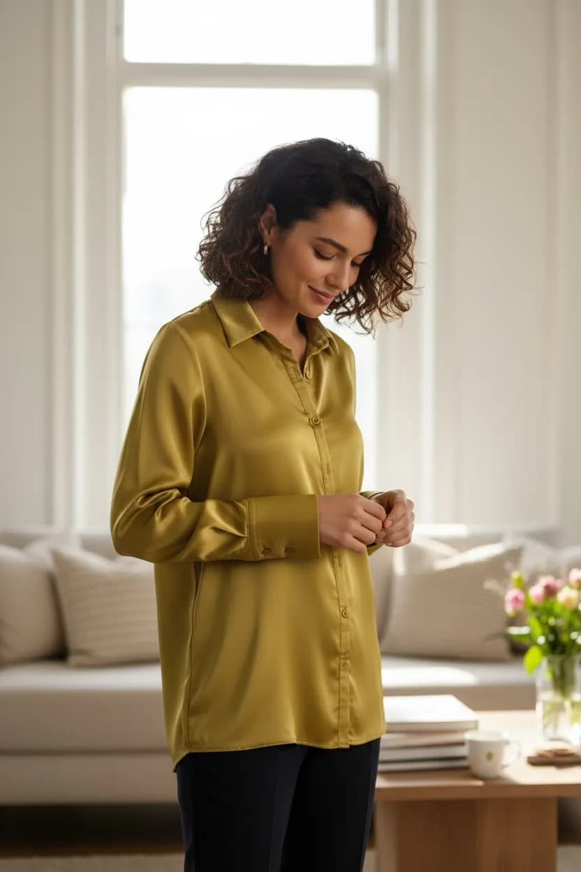 شومیز ابریشمboohoo — تصویر ۲