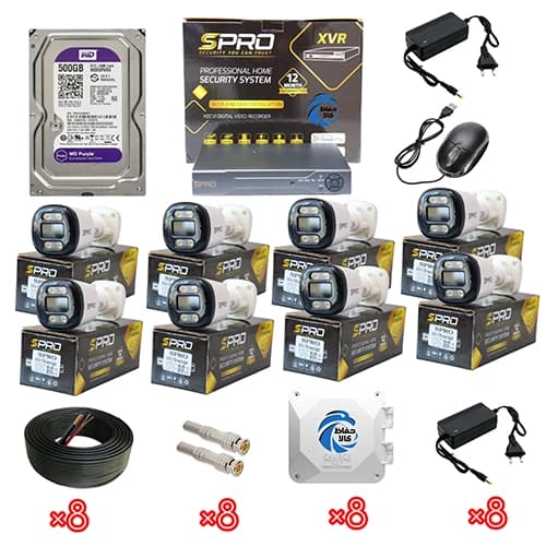 پک دوربین مداربسته اسپرو 8309 هشت عددی با هارد 500 گیگابایت