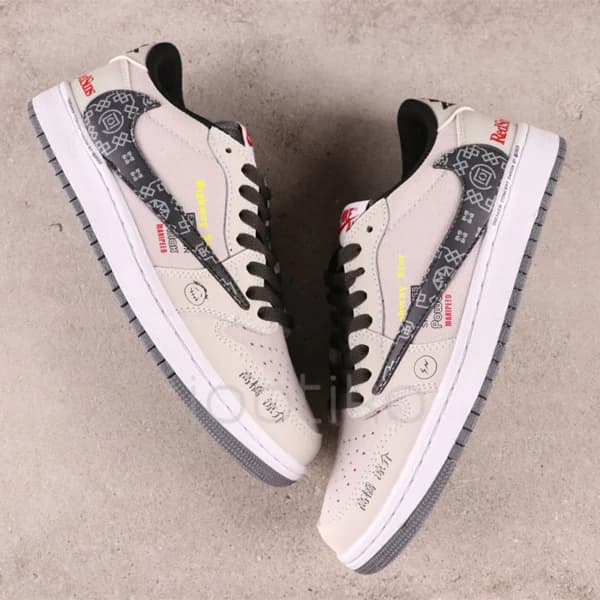 جردن وان لو ردسانز تراویس اسکات Travis Scott x Nike Air Jordan 1 Low RedSuns — تصویر ۴