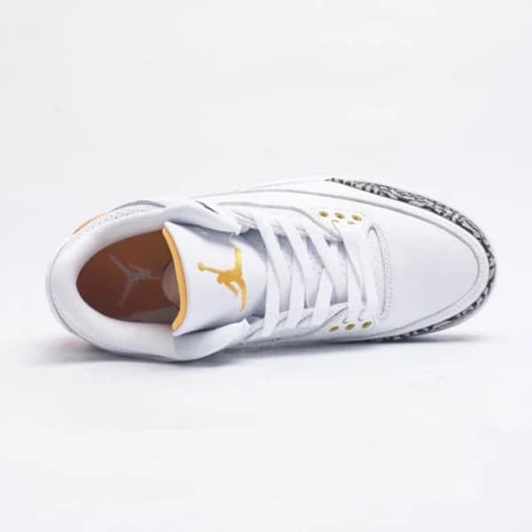 نایک جردن 3 رترو لیزر اورنج Jordan 3 Retro Laser Orange سفید نارنجی — تصویر ۲