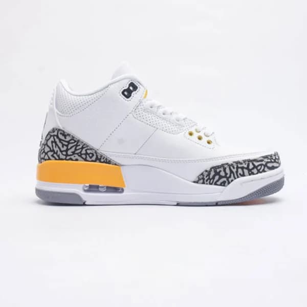 نایک جردن 3 رترو لیزر اورنج Jordan 3 Retro Laser Orange سفید نارنجی — تصویر ۳