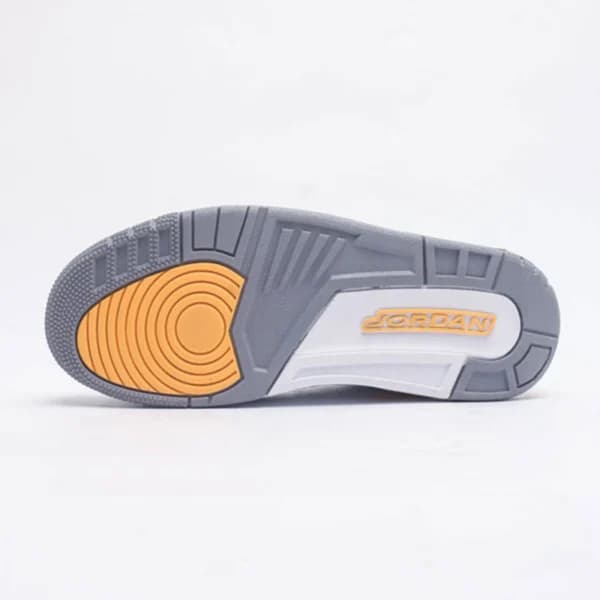 نایک جردن 3 رترو لیزر اورنج Jordan 3 Retro Laser Orange سفید نارنجی — تصویر ۵