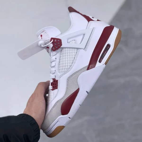 نایک اس بی جردن 4 رترو واین رد Nike SB x Air Jordan 4 Retro Wine Red — تصویر ۲