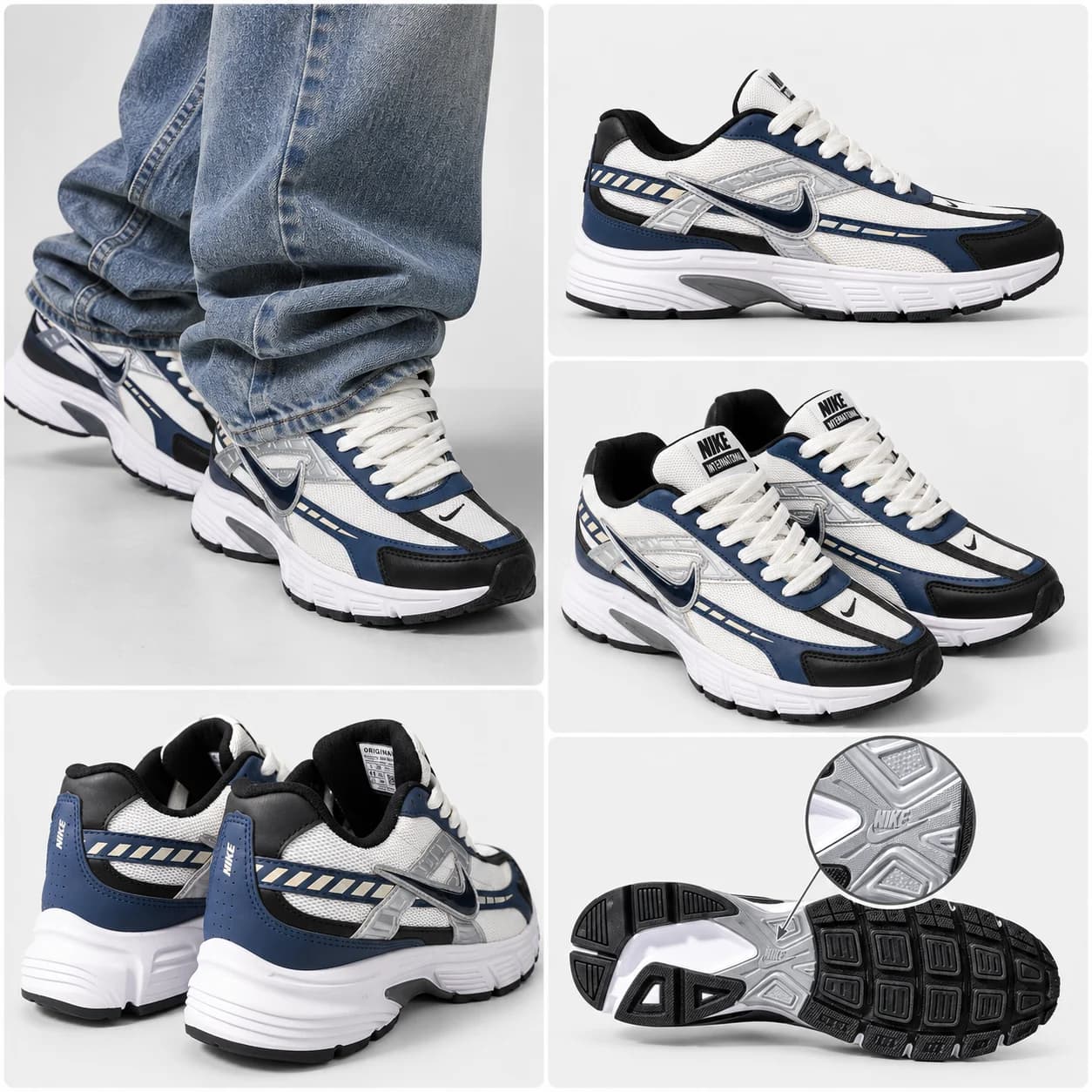 کتونی رانینگ نایک اینترناتور / NIKE INTERNATOR / رنگ سفید سرمه ای / کد 4018 — تصویر ۵