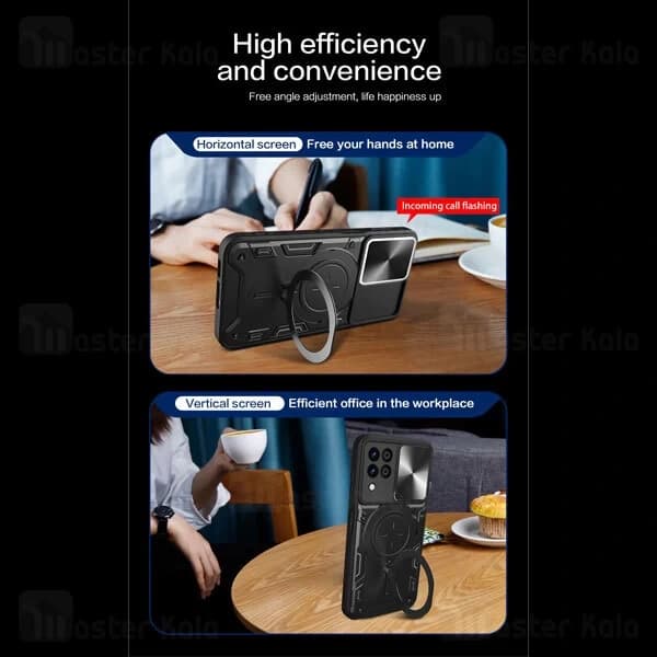 قاب ضد ضربه مگنتی Samsung Galaxy M53 Magnetic Support Case دارای محافظ دوربین — تصویر ۵