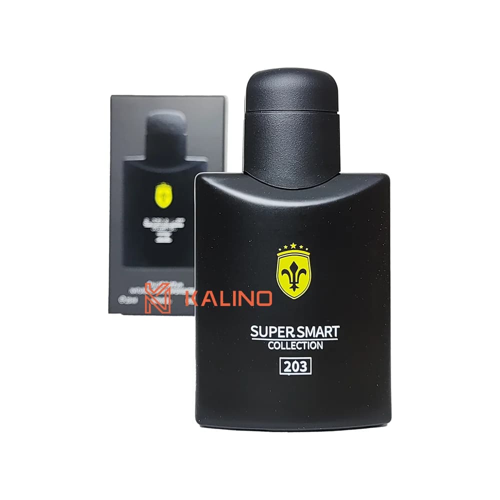 ادکلن مردانه فراری مشکی-اسکودریا بلک سوپر اسمارت کد 203 حجم 25 میل | Super Smart Ferrari Scuderia Black — تصویر ۲