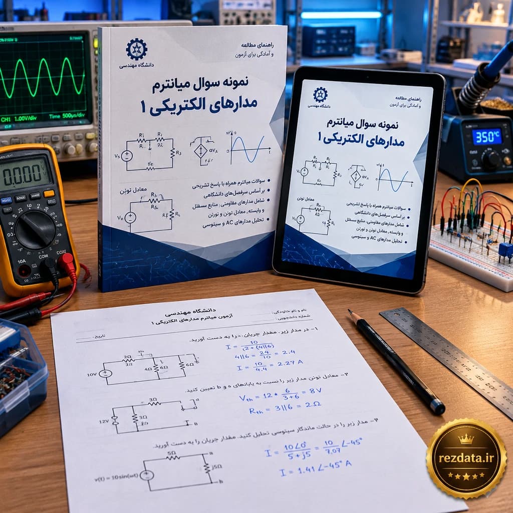 دانلود فایل متنی نمونه سوال میانترم مدار1 ( نسخه پی دی اف PDF)