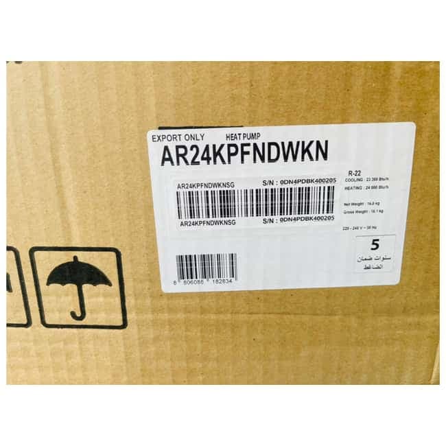 کولر گازی سامسونگ 24000 AR24KPFNDWKN R22 T3 T1 — تصویر ۴