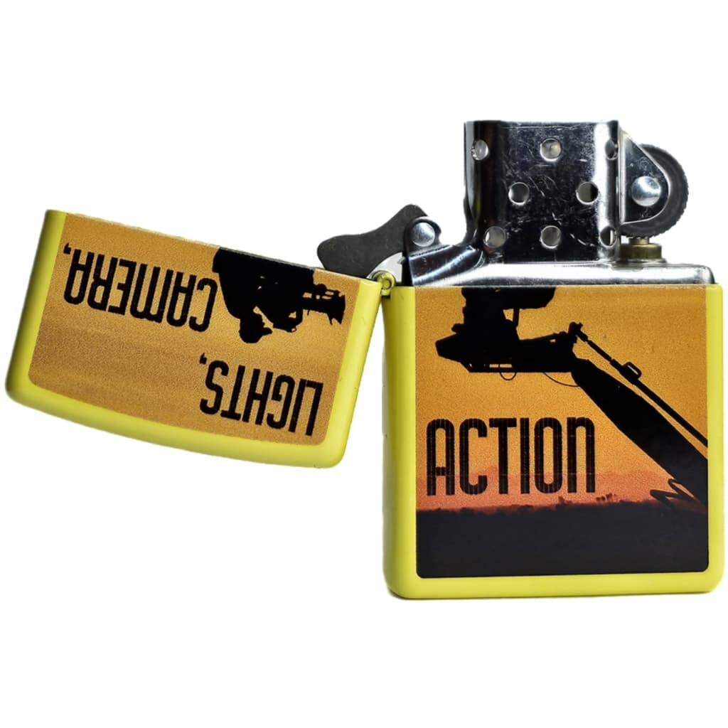 فندک زیپو اصل کد 24839 – Camera Man on a Yellow Zippo — تصویر ۳