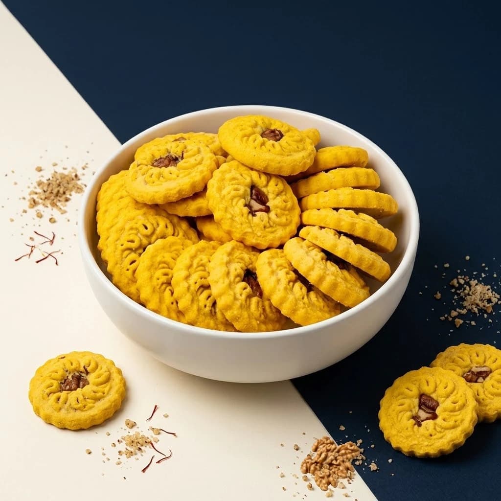 کلمپه زعفرانی گردویی ریز