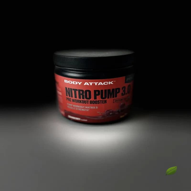 مکمل پمپ قبل تمرین نیترو پمپ ۳.۰ بادی اتک (بدون کافئین) ۴۰۰ گرمی | Body Attack Nitro Pump 3.0 Pre-Workout Booster Caffeine Free 400g — تصویر ۳