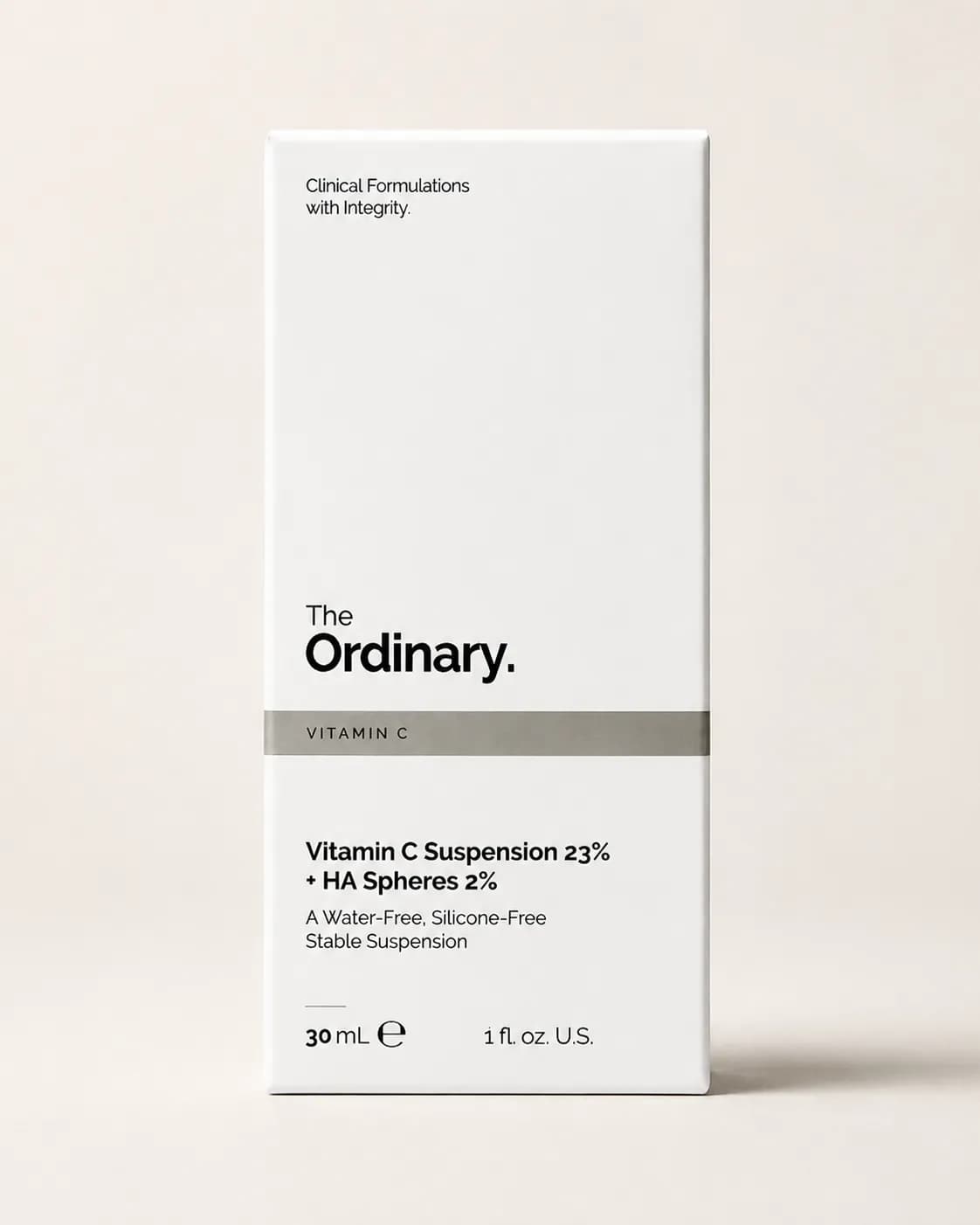 کرم سوسپانسیون ویتامین C خالص ۲۳٪ و هیالورونیک اسید اوردینری ۳۰ میل | The Ordinary Vitamin C Suspension 23% + HA Spheres 2% - یاز شاپ — تصویر ۲