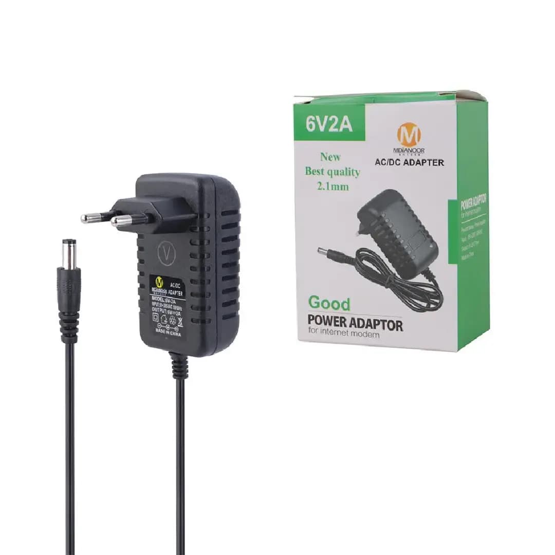 آداپتور برق پین بزرگ مدیانور Mdianoor 6V 2A — تصویر ۳