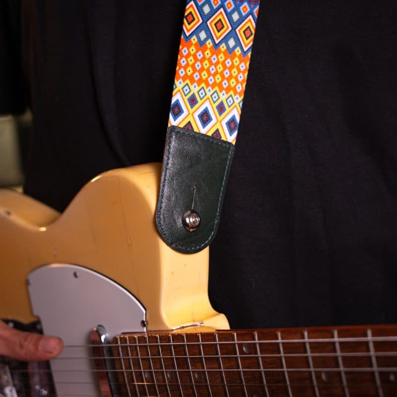 استرپ گیتار فرکتال گیره سبز Fractal Guitar Strap — تصویر ۲