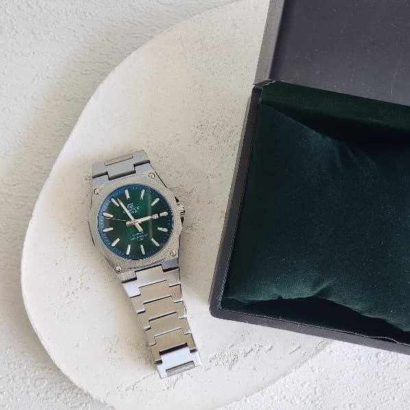 ساعت کاسیو ادیفایس (CASIO-EDIFICE) سبز مردانه موتور ژاپن — تصویر ۳