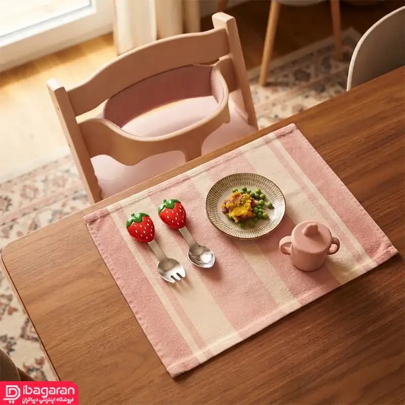 قاشق چنگال کودک ریما مدل 13316 طرح توت فرنگی
