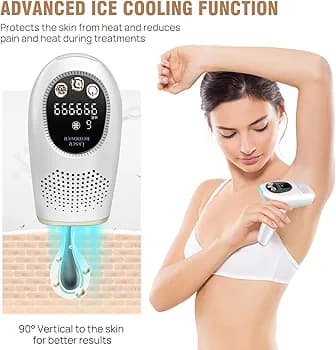 دستگاه لیزر خانگی حذف موهای زائد ۱ میلیون شات مدل BHRL-09 | IPL حرفهای 3 در 1 — تصویر ۸