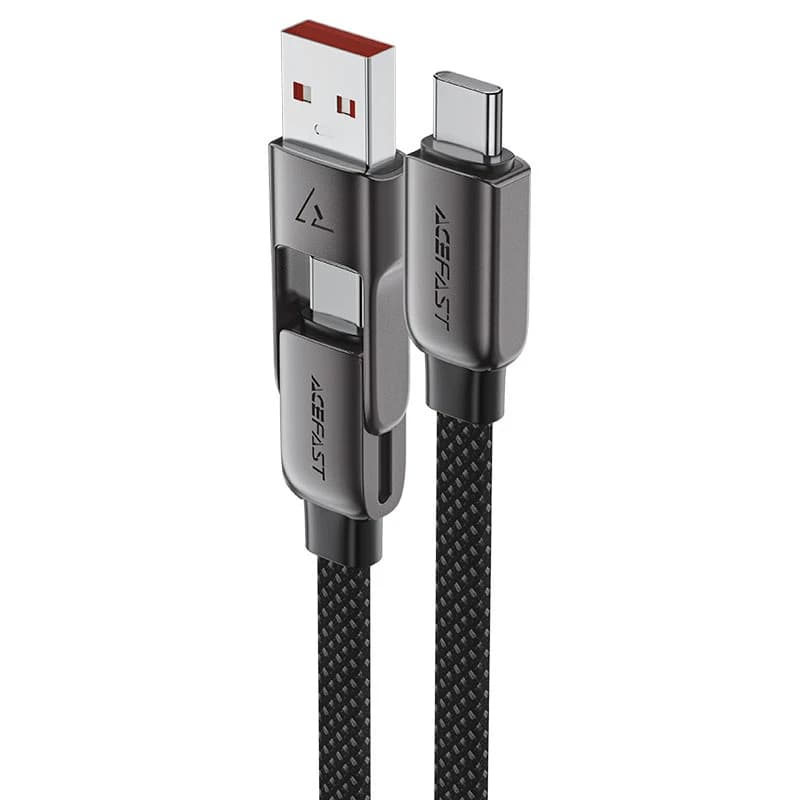 کابل دو سر Type-C و USB ایس فست ACEFAST C13-05 طول 20 سانتیمتر توان 60 وات — تصویر ۱۱