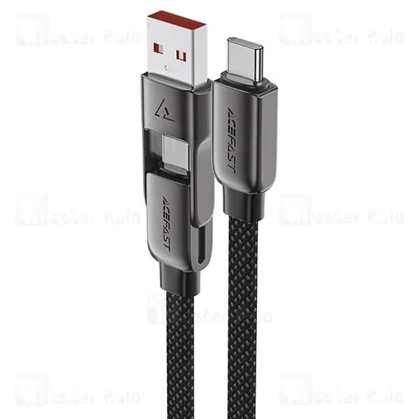 کابل دو سر Type-C و USB ایس فست ACEFAST C13-05 طول 20 سانتیمتر توان 60 وات — تصویر ۵