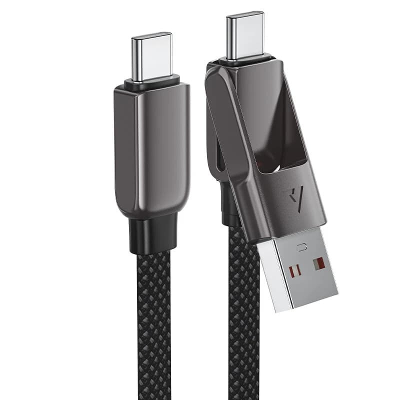 کابل دو سر Type-C و USB ایس فست ACEFAST C13-05 طول 20 سانتیمتر توان 60 وات — تصویر ۱۰