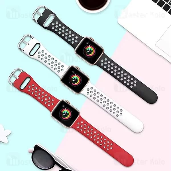 بند سیلیکونی طرح نایکی اپل واچ و ساعت HK سایزهای 38 / 40 / 41 میلی متری Apple Watch / HK Strap — تصویر ۵