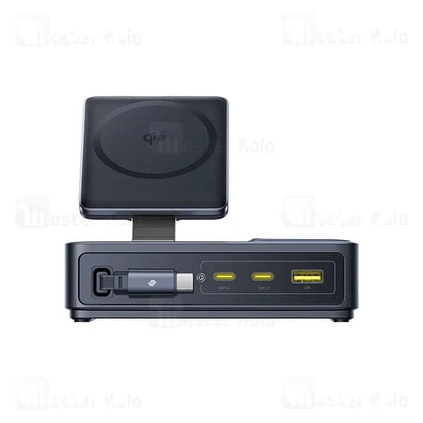 هاب شارژر 3 پورت و شارژر وایرلس بیسوس Baseus P10170901123 Nomos Qi2 CCNMS140 توان 140 وات — تصویر ۳