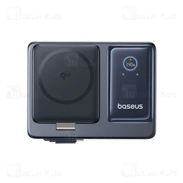 هاب شارژر 3 پورت و شارژر وایرلس بیسوس Baseus P10170901123 Nomos Qi2 CCNMS140 توان 140 وات — تصویر ۵