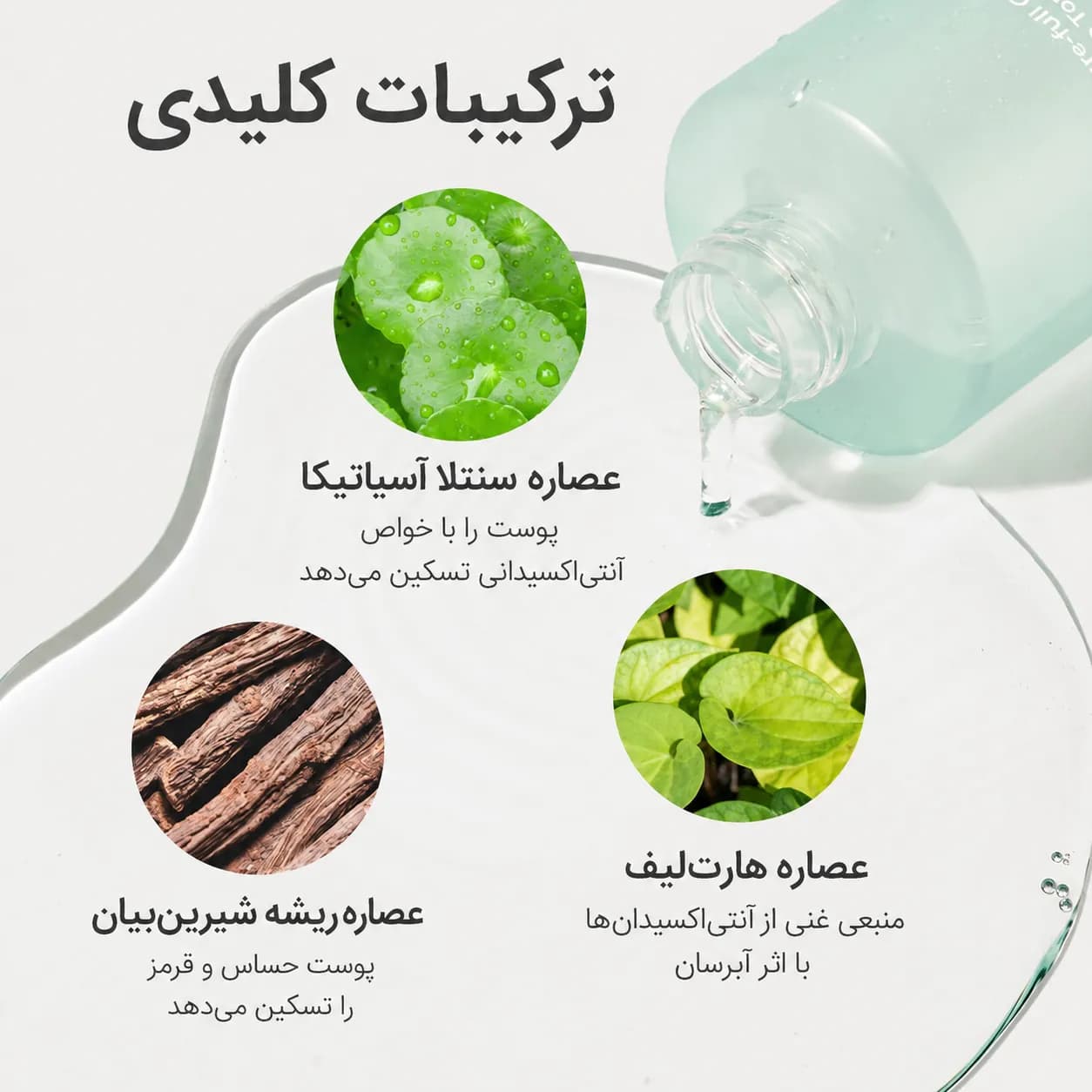 تونر تسکیندهنده و کنترل چربی گیاهی نامبوزین شماره ۱ حجم ۳۰۰ میل | Numbuzin No.1 Pure-Full Calming Herb Toner — تصویر ۵
