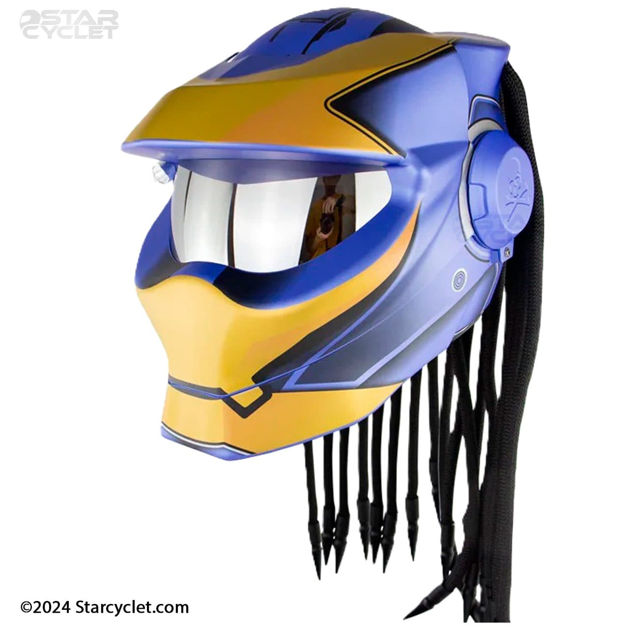 کلاه کاسکت سومان مدل SM958-GOLDEN BLUE