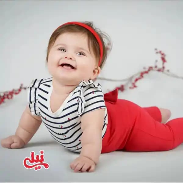 ست سه تیکه دخترانه طرح گیلاس برند نیلی
