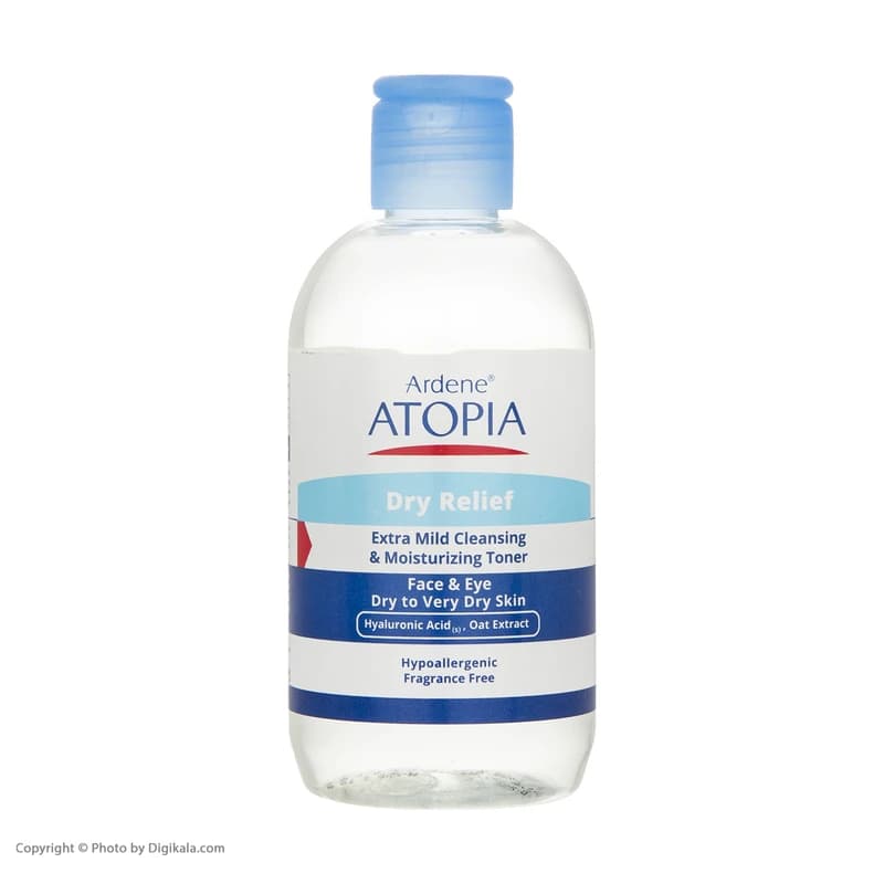 تونر پاک کننده صورت و چشم آردن آتوپیا مدل Dry Relief مناسب پوست خشک و خیلی خشک حجم 250 میلی لیتر — تصویر ۶