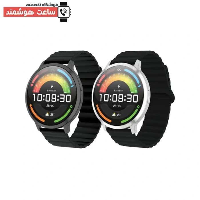 ساعت هوشمند صفحه گرد ضد آب پاورولوژی Powerology Aura PSWASW1801HBK — تصویر ۷