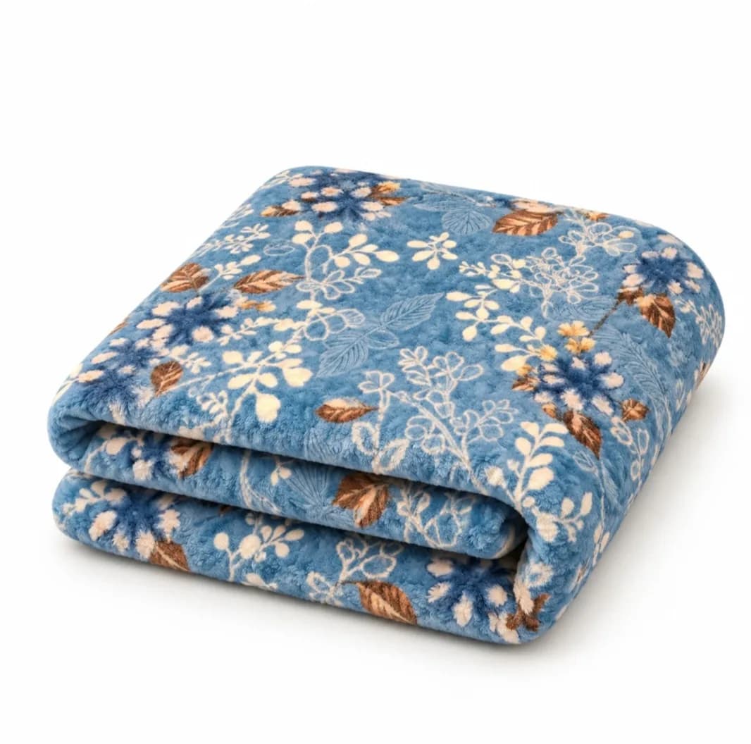 پتو مسافرتی 1 نفره طرح لیزری مدل گل و ساقه سایز 160×220 سانتیمتر