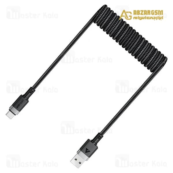 کابل Type-C فنری ایس فست ACEFAST C14-04 طول 1.2 متر توان 15 وات — تصویر ۷