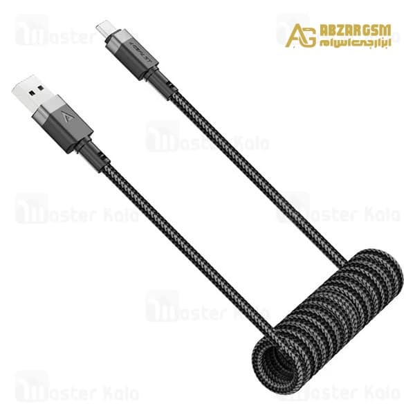 کابل Type-C فنری ایس فست ACEFAST C14-04 طول 1.2 متر توان 15 وات — تصویر ۹