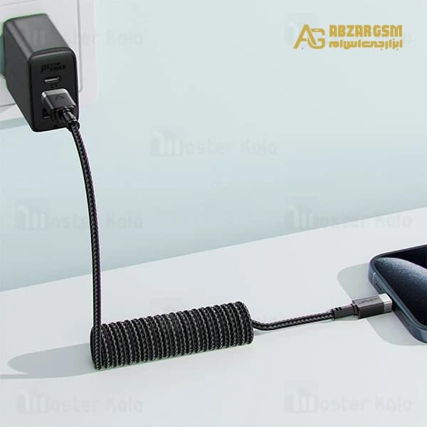 کابل Type-C فنری ایس فست ACEFAST C14-04 طول 1.2 متر توان 15 وات — تصویر ۱۱