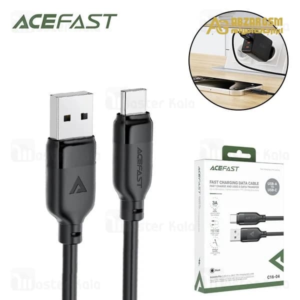 کابل Type-C ایس فست ACEFAST C16-04 طول 1.2 متر توان 15 وات — تصویر ۵