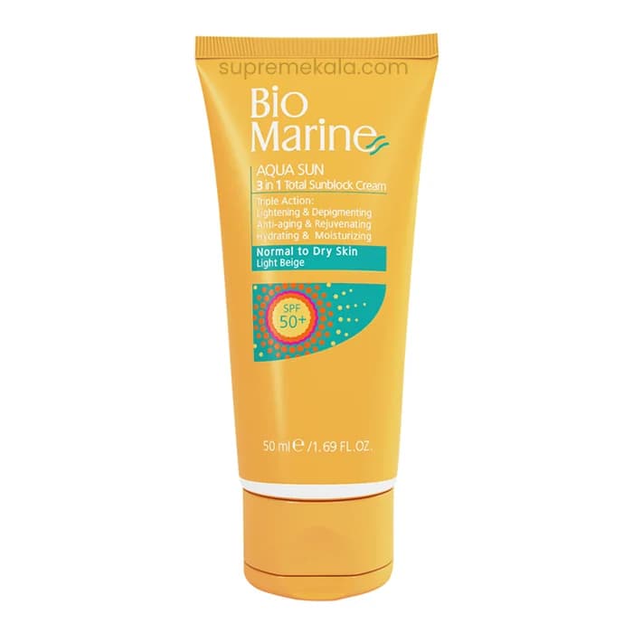 کرم ضد افتاب ۳ در ۱ رنگی بژ روشن SPF50 پوست نرمال تا چرب