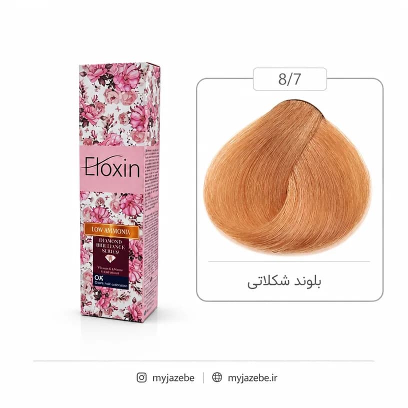 رنگ مو الوکسین 8.7 بلوند شکلاتی 120میل