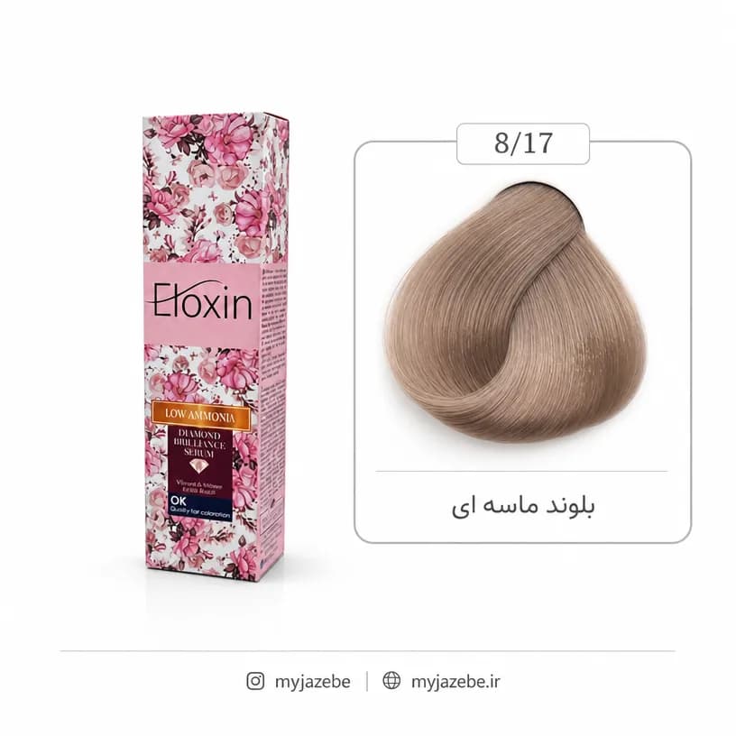 رنگ مو الوکسین 8.17 بلوند ماسه ای 120میل
